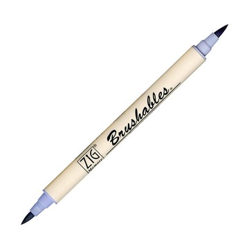 【Kuretake 日本吳竹】ZIG 雙色軟筆刷麥克筆 淺紫色 MS-7700-807