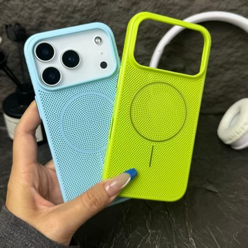 清爽透氣無線磁吸手機殼 適用蘋果 iPhone 17 16 15 14 13 12 11promax散熱殼手機殼防摔殼