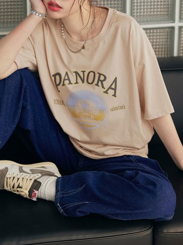 美式復古印花純棉T