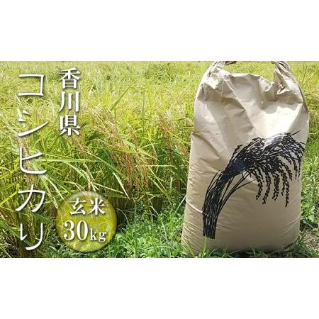 ふるさと納税 はなまる農園令和5年新米香川県産「コシヒカリ（玄米）30kg」 令和6年1月配送 香川県東かがわ市