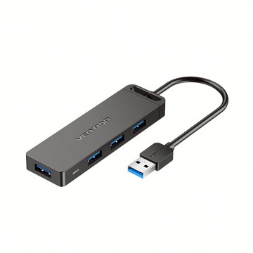 Vention 威迅 CHL系列 USB3.0 4孔高速集線器 1M USB3.0公 USB3.0母 Micro USB母  1個