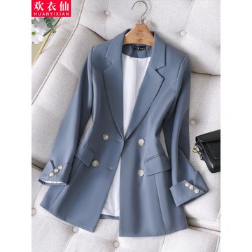 西裝外套女春季2025新款設計感小眾韓版小個子高端雙排扣西服上衣