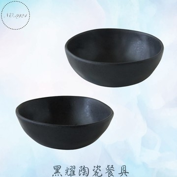 黑耀陶瓷餐具 陶瓷缽 陶瓷盤 日式餐具 日式陶瓷餐具 日式湯盤 陶瓷湯盤 湯吞杯 缽 盤 湯盤 黑耀餐具