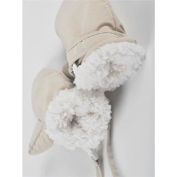 新款男女寶寶加絨保暖防風連指手套冬季嬰幼兒童掛繩防水滑雪手套