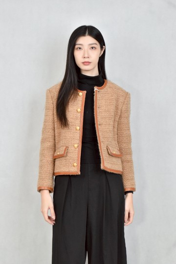 (S) celine棕色排釦外套