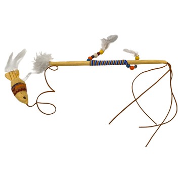 all for paws 追夢系列 逗貓棒 羽毛魚魔杖 化纖聚丙烯羽毛木頭材質  羽毛魚  1個