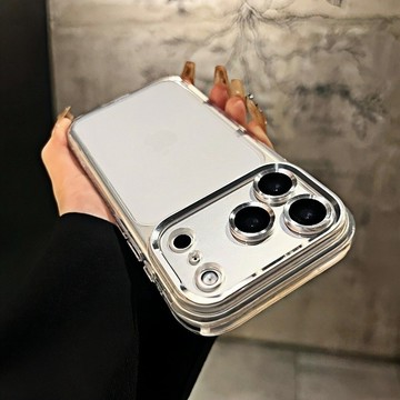 可拆卸鏡頭框  帶AI按鍵 透明 防摔手機殼 適用於 iPhone 17 16 15 14 13 Pro max 保護殼
