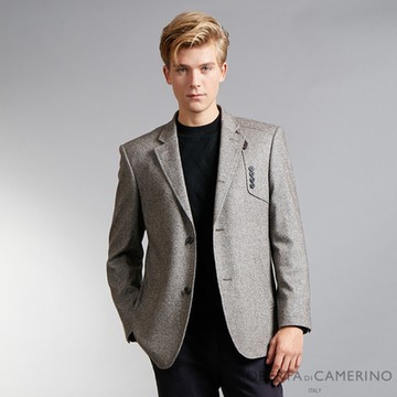 ROBERTA諾貝達 進口素材 台灣製 風格造型 羊毛紳士休閒獵裝 灰綠
