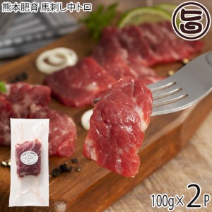 フジチク 熊本肥育 馬刺し中トロ 100g×2P タレ・生姜付き 熊本県 人気 馬肉 低カロリー 低脂質