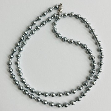 貝殼珍珠組合式歌劇長鍊 / 6.5mm 約 80cm / 灰色 / R / made in japan