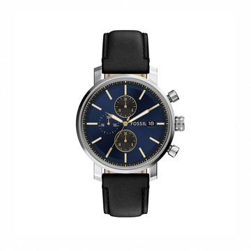 Rhett 多功能商務手錶 黑色真皮錶帶 43 MM BQ2933