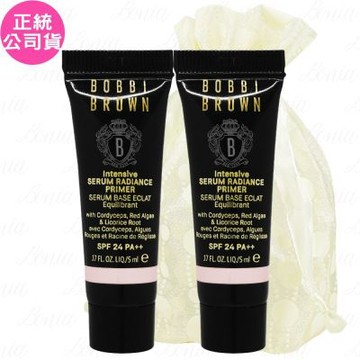 BOBBI BROWN 芭比波朗 冬蟲夏草精華亮膚持妝乳(#ROSY 玫瑰粉)(5ml)*2旅行袋組(公司貨)