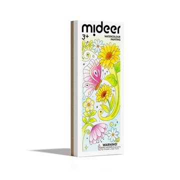 MiDeer 調色板繪畫組-蝴蝶莊園｜兒童水彩畫組｜圖卡＋調色盤設計｜美感啟蒙好物 6936352542483