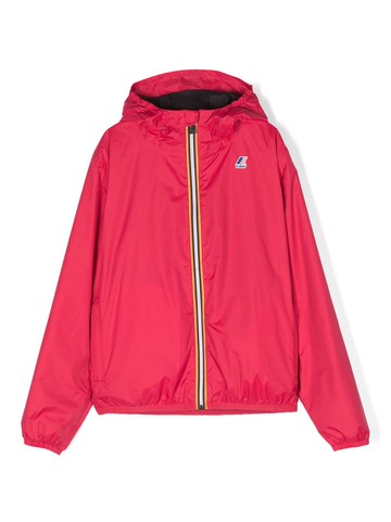 K Way Kids - logo-print zip-up jacket - kids - Polyamide/Polyester/Polyamide - 16 yrs - Pink
