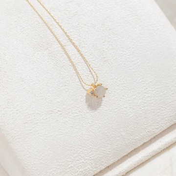 【巨蟹座生日石】灰月光石 Moonstone 天然石項鍊 韓國製造