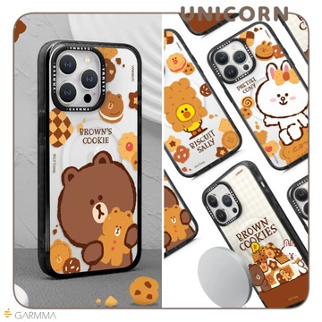GARMMA｜正版LINE FRIENDS餅乾 iPhone15系列磁吸防摔保護殼 手機殼 防摔殼 磁吸殼 MagSafe i15Pro 熊大 Unicorn