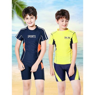 兒童泳衣男胖童大童男孩泳褲青少年2024新款年速干分體游泳裝套裝