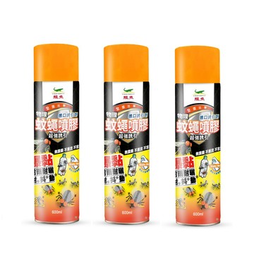 Crocodile 【鱷魚】鱷魚物理蚊蠅噴膠600ml-3罐組