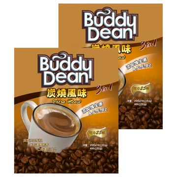 Buddy Dean 巴迪 三合一咖啡 炭燒風味  18g  25包  2袋