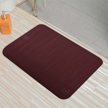 【B+】30秒瞬吸 軟式珪藻土吸水地墊 葡萄酒紅(60x40cm)