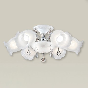 台灣製造玻璃造型6燈半吸頂燈 F37-21-91992