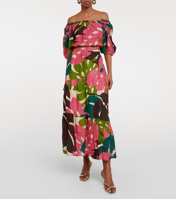 Velvet Britney printed cotton and silk top