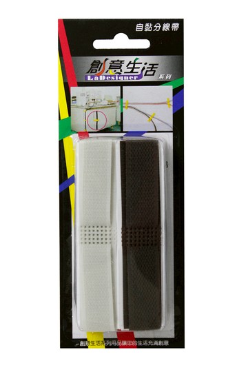 自黏分線帶 2 x 9.5公分(12入) 魔鬼氈 / 收線 / 束線 / 整線 / 集線 / 配線 / 分線【創意生活】