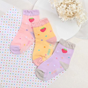 童止滑襪2雙入-草莓-13-15cm-多色任選