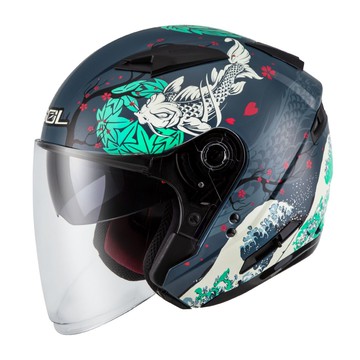 【國民神帽】SOL SO7E 浮世繪 消光藍綠  3/4罩安全帽