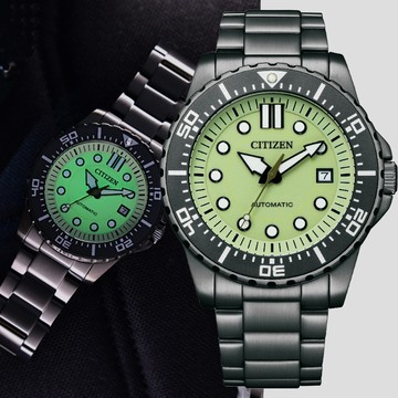 CITIZEN 星辰 Mechanical 夜光型者 不鏽鋼自動上鍊機械腕錶-43mm(NJ0177-84X)