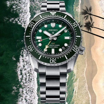 SEIKO 精工 PROSPEX系列 三日鍊 陶瓷圈 GMT潛水機械腕錶 (SPB381J1/6R54-00D0G)