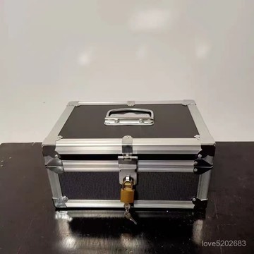宅配免運😊手提式鋁閤金工具箱票據家用印章設備密碼儀器收納文件箱子儲物箱 收納箱