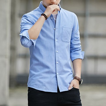 牛津休閒長袖襯衫 / 免燙抗皺 / 商務襯衫 / 5色 / M到4XL【QTJBY1669】