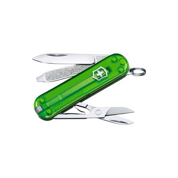 Victorinox 瑞士維氏 透感SD小型袋裝刀【7用】-綠茶 約5.8cm (VI514)