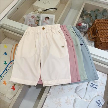 韓國童裝 24夏新款男女寶休閑梭織柔軟透氣五分褲 帥氣百搭休閑褲