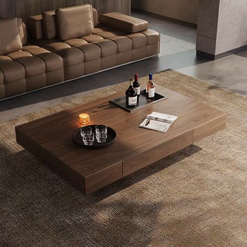 免運/公司貨 茶幾 原木茶幾 實木茶几 意式實木設計師極簡茶幾 家用正方形客廳簡約高級小戶型長方形現代 可開發票 全館五折 工廠現貨直銷 新品特價 z10252