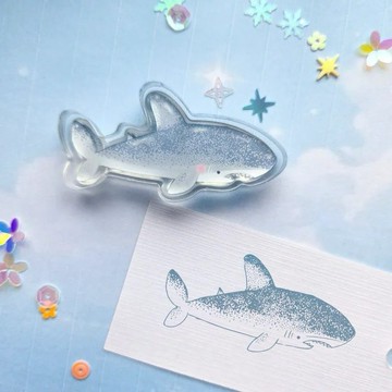 星海相遇壓克力印章-鯊魚 OC-06 -4*7cm