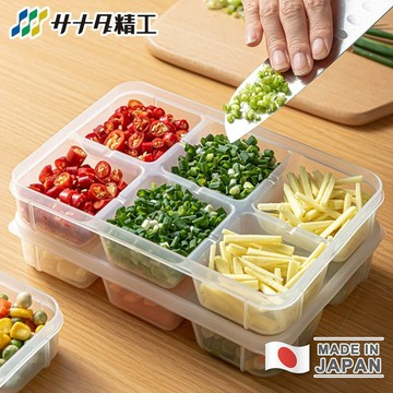 【日本SANADA】日本製6格分隔保鮮盒(75ml/每格)｜副食品盒 冰塊盒 分隔保鮮盒 備料盒