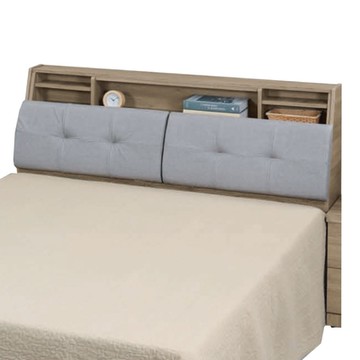 文創集 瑪丹5尺雙人耐磨皮革床頭箱-152x33x103cm免組