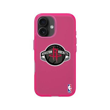 iPhone 16 Clear 粉漾桃 - NBA - Logo-休士頓火箭 Houston Rockets