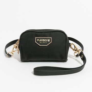 PLAYBOY - 零錢包附長背帶/手挽帶  Stance系列 - 黑色
