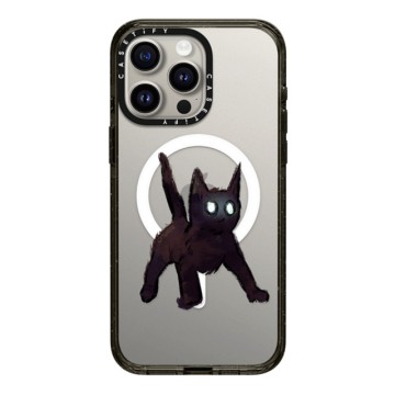 Catwheezie x CASETiFY iPhone 15 Pro Max Case Black Impact Case