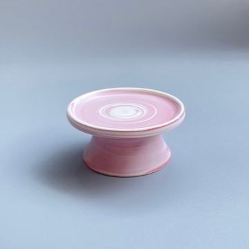 @studio_florero  粉紅絞胎小高臺|蓋置|燭台|練上げ