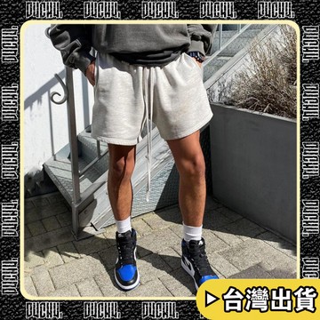 🔥台中出貨🔥【P4CH4】運動休閒短褲男 四分運動褲 寬鬆高街潮牌 抽繩短褲 針織健身籃球褲棉