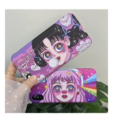 美琪 日系漫畫少女可愛手機殼蘋果磨砂軟殼全包女款