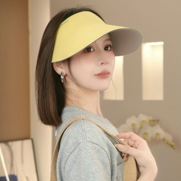 2025新款無痕一體遮陽空頂帽子女夏季戶外防曬紫外線遮臉太陽帽潮