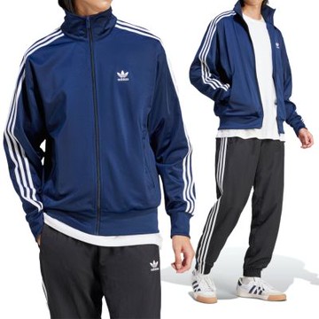 Adidas FBIRD TT 男款 深藍色 經典 三線 立領 運動 休閒 外套 IR9893