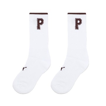 Puma 彪馬 長襪 Fashion Crew Socks 白 棕 中筒襪 休閒襪 襪子 BB146805
