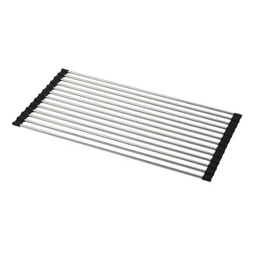 珍珠金屬 At Aqua系列 不鏽鋼折疊管架  24 x 48 x 0.8cm  銀色 + 黑色  1個