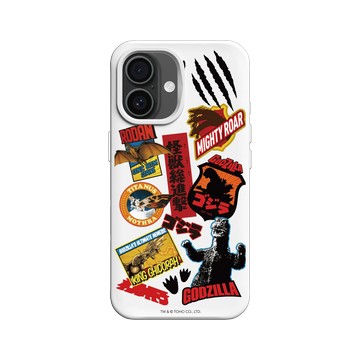iPhone 16 SolidX 白 - 哥吉拉 Godzilla - 多彩怪獸圖鑑